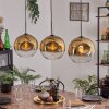 Ripoll Lámpara Colgante - Szkło 30 cm dorado, Transparente, 3 luces