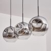 Ripoll Lámpara Colgante - Szkło 30 cm Cromo, Transparente, 3 luces