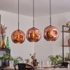 Ripoll Lámpara Colgante - Szkło 30 cm Color cobre, 3 luces