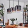 Lauden Lámpara Colgante - Cristal 25 cm Transparente, Ahumado, 3 luces