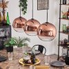 Koyotot Lámpara Colgante - Szkło 30 cm Transparente, Color cobre, 3 luces