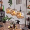 Ripoll Lámpara Colgante - Cristal 30 cm Negro, 3 luces