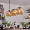Ripoll Lámpara Colgante - Cristal 30 cm Negro, 3 luces