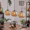Ripoll Lámpara Colgante - Cristal 30 cm Negro, 3 luces
