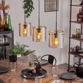 Parane Lámpara Colgante - Cristal 20 cm Colores ámbar, 3 luces