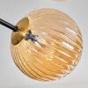 Chehalis Lámpara de Techo - Cristal 12 cm, 15 cm dorado, Negro, 8 luces