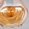 Ripoll Lámpara de Techo - Cristal 20 cm dorado, Negro, 1 luz