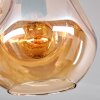 Ripoll Lámpara de Techo - Szkło 20 cm dorado, Negro, 1 luz