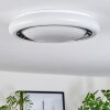 Kaas Lámpara de Techo LED Cromo, Blanca, 1 luz