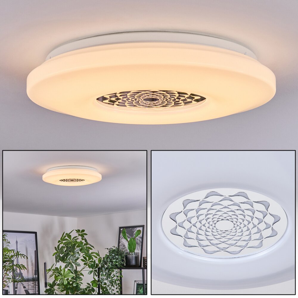Kaas Lámpara de Techo LED Cromo, Blanca, 1 luz main product photo