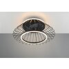 Reality KARLSBORG Ventilador de techo LED Negro, 1 luz, Mando a distancia