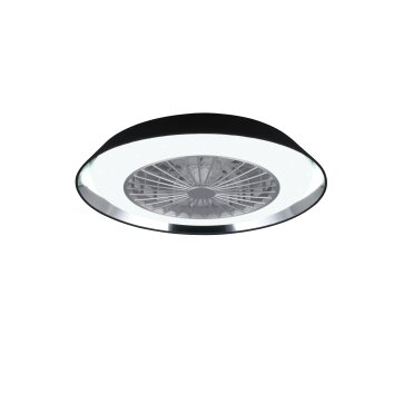 Reality VARBERG Ventilador de techo LED Negro, 1 luz, Mando a distancia