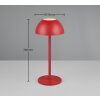 Reality RICARDO Lámpara de mesa LED Rojo, 1 luz