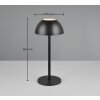 Reality RICARDO Lámpara de mesa LED Negro, 1 luz