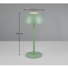 Reality RICARDO Lámpara de mesa LED Verde, 1 luz