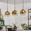 Ripoll Lámparas suspendidas dorado, Transparente, 3 luces
