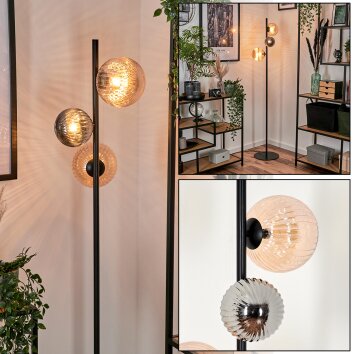 Remaisnil Lámpara de pie Negro, 3 luces