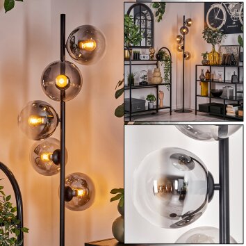 Gastor Lámpara de pie 33 cm Negro, 5 luces