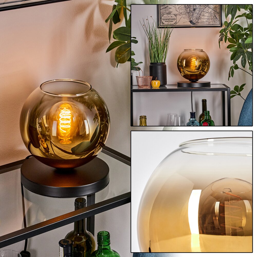 Koyoto Lámparas de mesa 20 cm dorado, Transparente, 1 luz main product photo