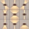 Tamarin Aplique de exterior, Lámpara Up & Down, Apliques LED Color madera, Negro, 1 luz
