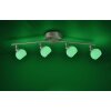 Leuchten Direkt LOLA-LOTTA Lámpara de Techo LED Acero inoxidable, 4 luces, Mando a distancia, Cambia de color