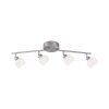Leuchten Direkt LOLA-LOTTA Lámpara de Techo LED Acero inoxidable, 4 luces, Mando a distancia, Cambia de color