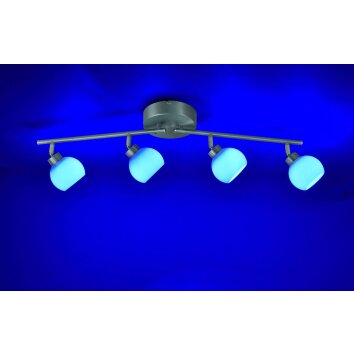 Leuchten Direkt LOLA-LOTTA Lámpara de Techo LED Acero inoxidable, 4 luces, Mando a distancia, Cambia de color