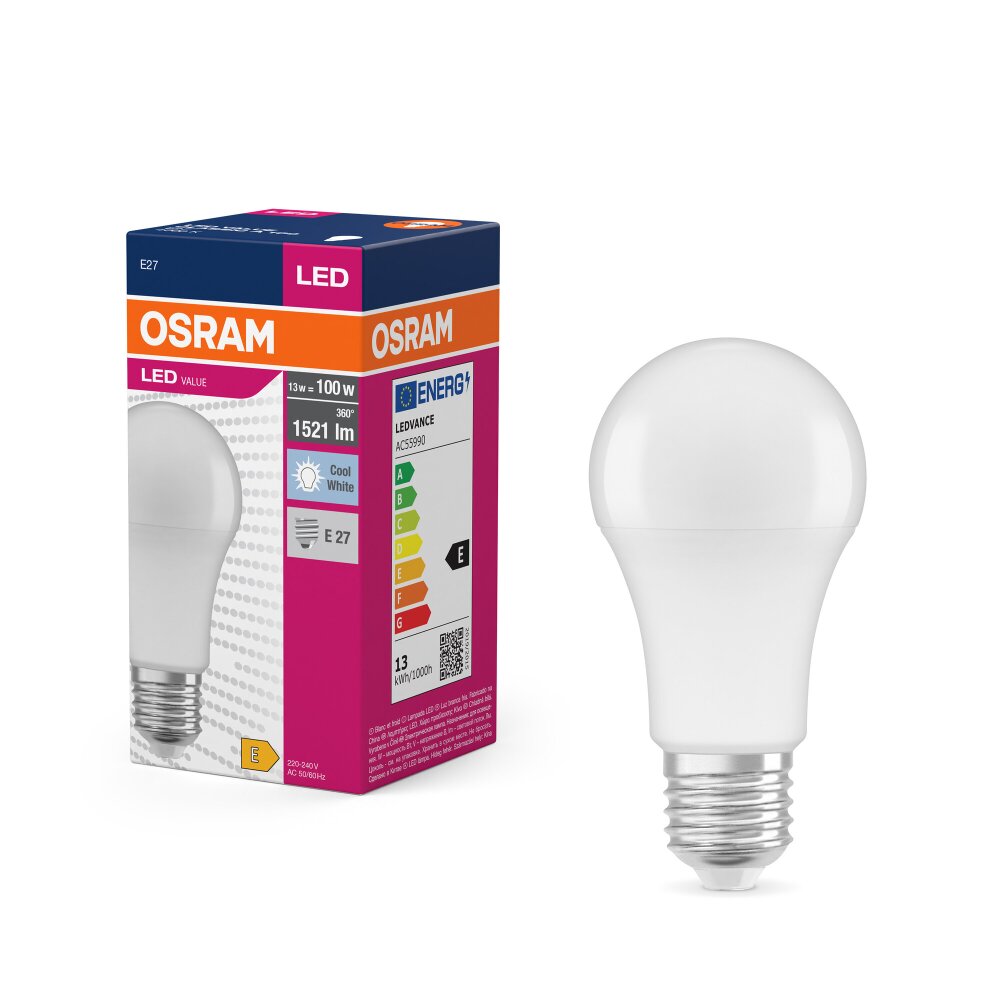 Lámparas Osram E27 LED 13 Watt blanco neutro 1521 Lumen main product photo
