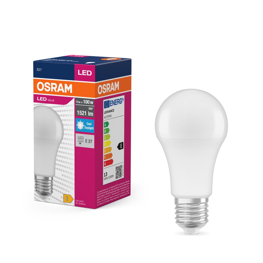 Lámparas Osram E27 LED 13 Watt luz blanca día 1521 Lumen main product photo