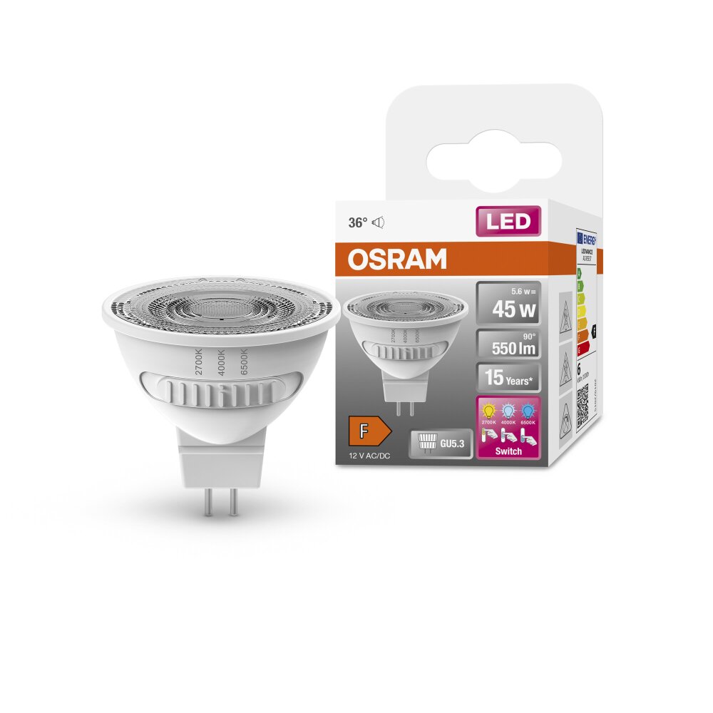Lámparas Osram LED 5.6 Watt blanco cálido 550 Lumen main product photo