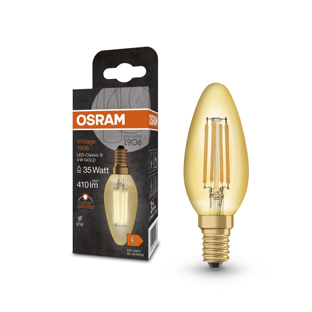 Lámparas Osram E14 LED 4 Watt blanco cálido 410 Lumen main product photo
