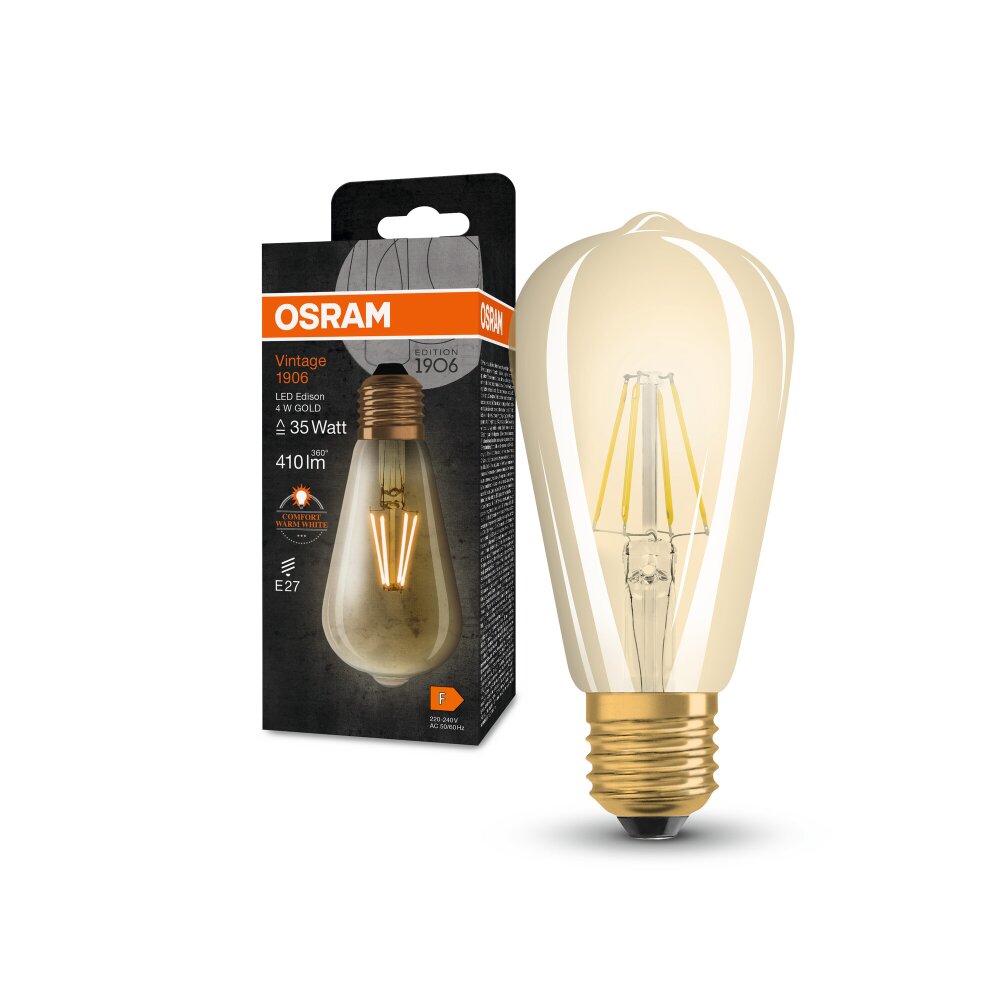 Lámparas Osram E27 LED 4 Watt blanco cálido 410 Lumen main product photo