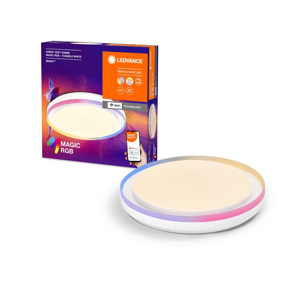 Lámparas Ledvance Wifi Plafones LED Blanca, 1 luz, Cambia de color main product photo