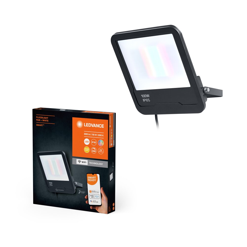 Lámparas Ledvance Wifi Vertical / hacia arriba / LED Negro, 1 luz, Cambia de color main product photo