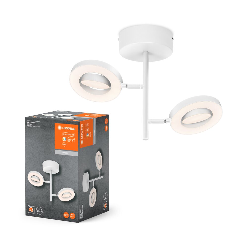 Lámparas Ledvance Decor Plafones LED Blanca, 2 luces main product photo