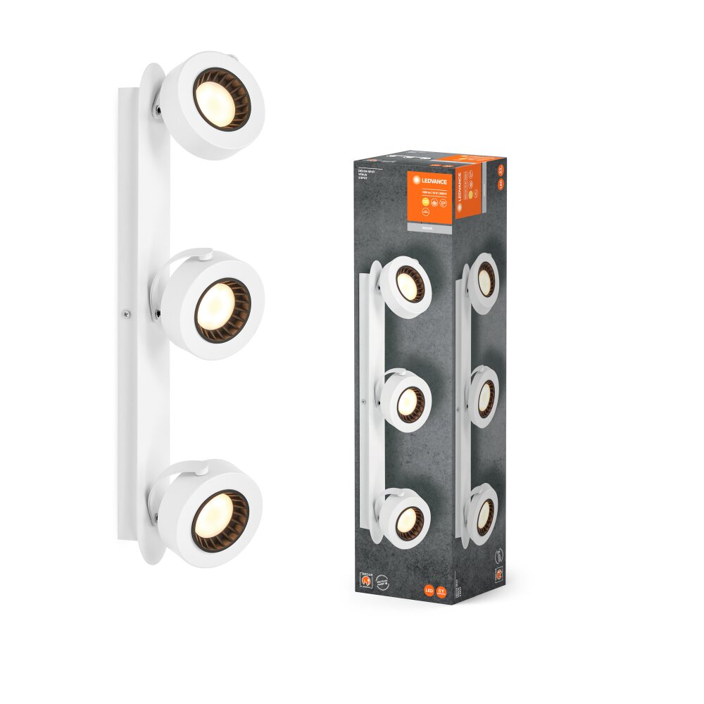 Lámparas Ledvance Decor Plafones LED Blanca, 3 luces main product photo