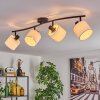 Granja Plafones Negro, 4 luces