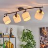 Granja Plafones Negro, 4 luces