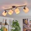 Granja Plafones Negro, 4 luces
