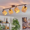 Cavaca Plafones Negro, 4 luces