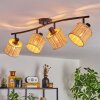 Cavaca Plafones Negro, 4 luces