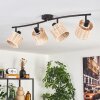 Cavaca Plafones Negro, 4 luces