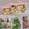 Ramila Plafones Negro, 4 luces