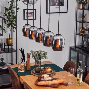 Vevino Lámparas colgantes Negro, 5 luces