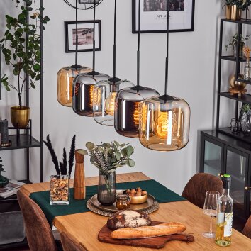 Lauden Lámparas colgantes Negro, 5 luces