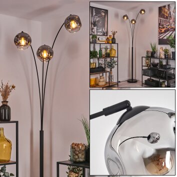 Ripoll Lámpara de pie Negro, 3 luces Ripoll Lámpara de pie Negro, 3 luces