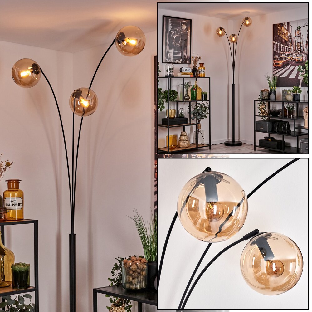 Gastor Lámpara de pie Negro, 3 luces main product photo