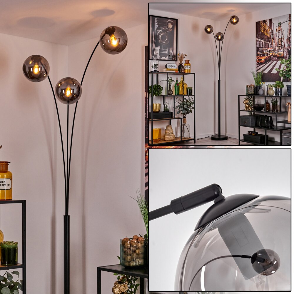 Gastor Lámpara de pie Negro, 3 luces main product photo
