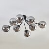 Gastor Plafones 87 cm Negro, 8 luces