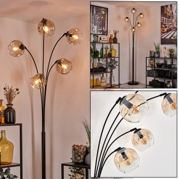 Ripoll Lámpara de pie Negro, 5 luces Ripoll Lámpara de pie Negro, 5 luces